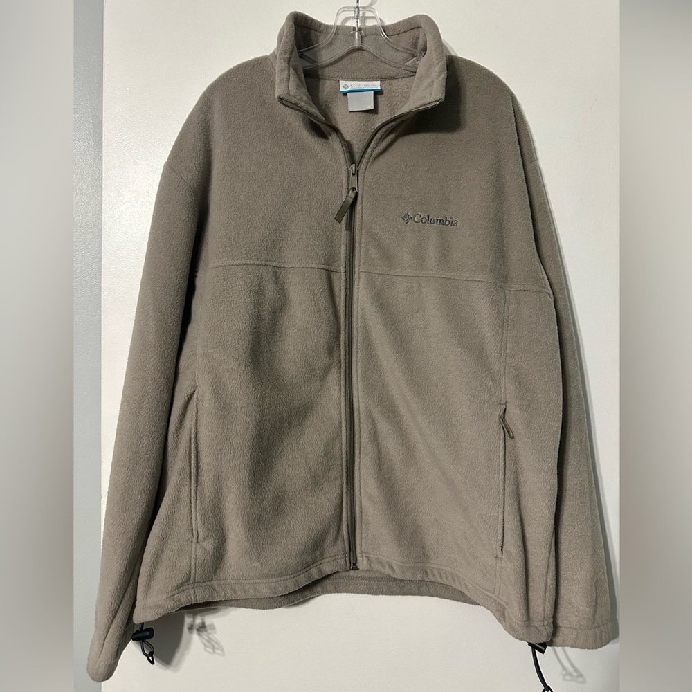Columbia Tan Full‑Zip Fleece Jacket Men’s XL